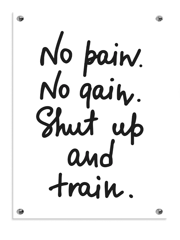 No Pain No Gain Træningsplakat