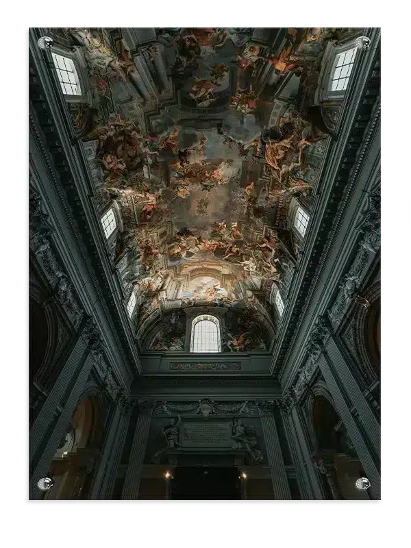 Intricately Painted Church Ceiling