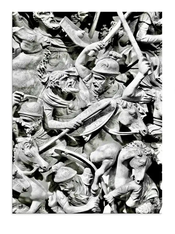 Detaljeret Romersk Kamp Relief