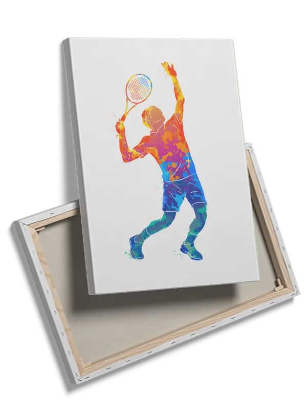 Farverig Tennisaction i Bevægelse