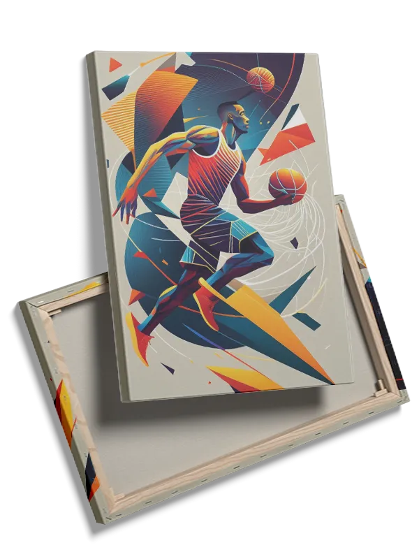 Dynamisk Basketball i Farverig Bevægelse