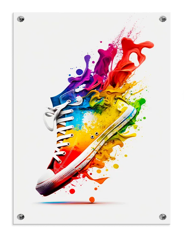 Farverig Sneaker i Fart