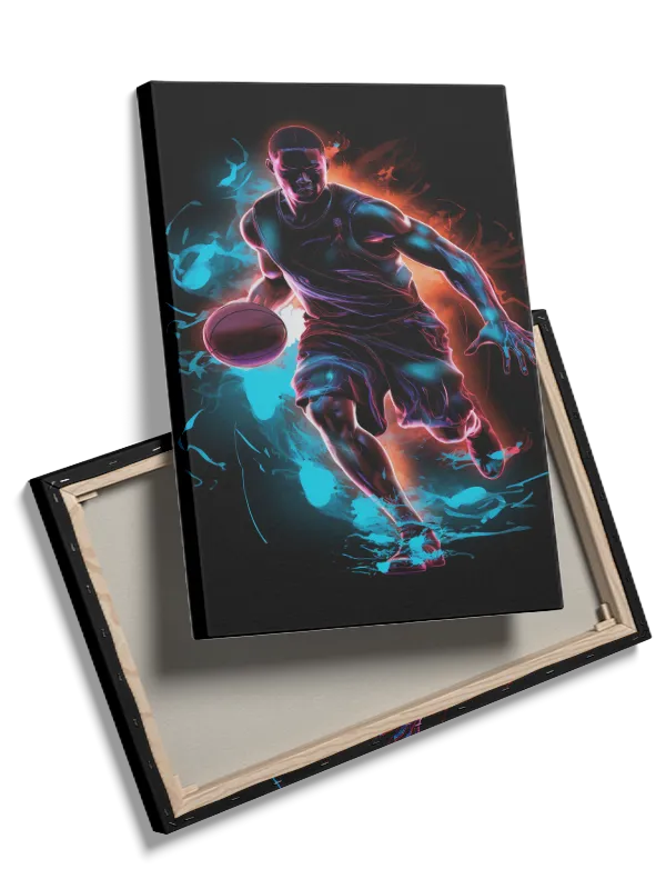 Dynamisk Basketball i Neonfarver