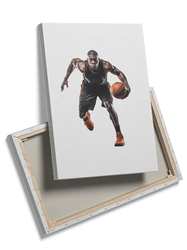 Dynamisk Basketballspiller i Fart