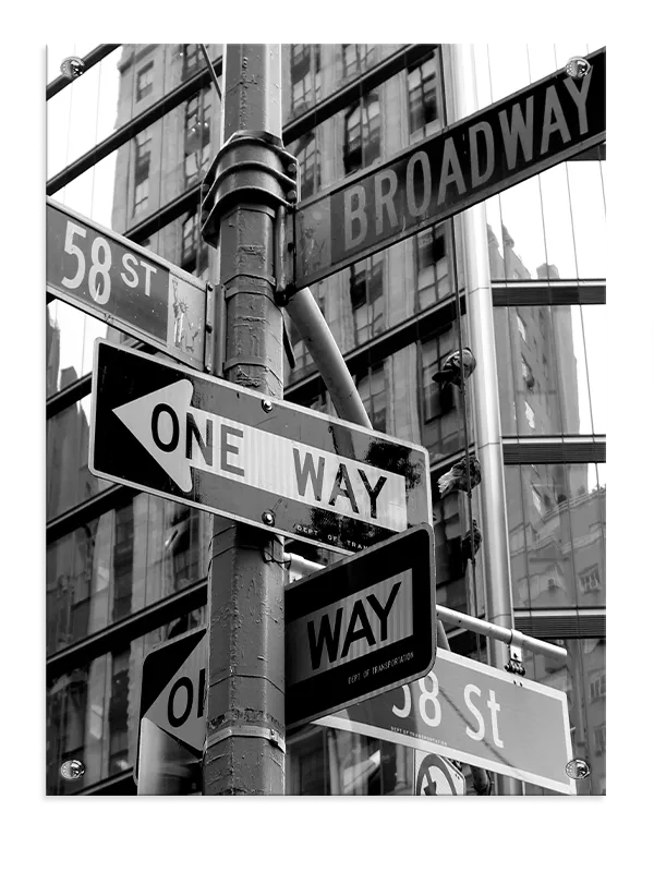 Broadway og 58th Street Skilte