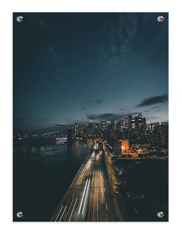 Nattehimmel Over Manhattan Skyline