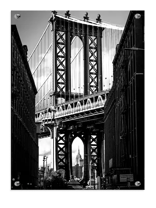 Manhattan Bridge med Skyline