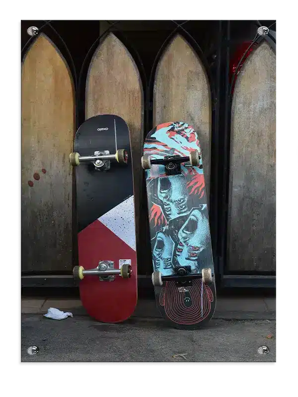To Skateboards Mod Træplanker