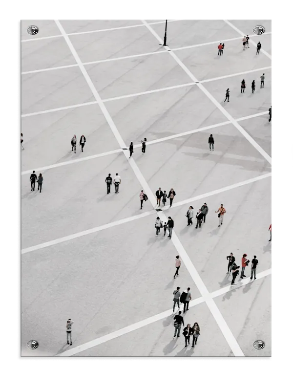 Mennesker på Geometrisk Plads