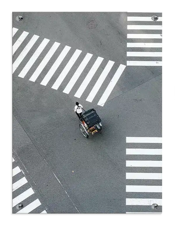 Grafisk Riksha ved Fodgængerfelter
