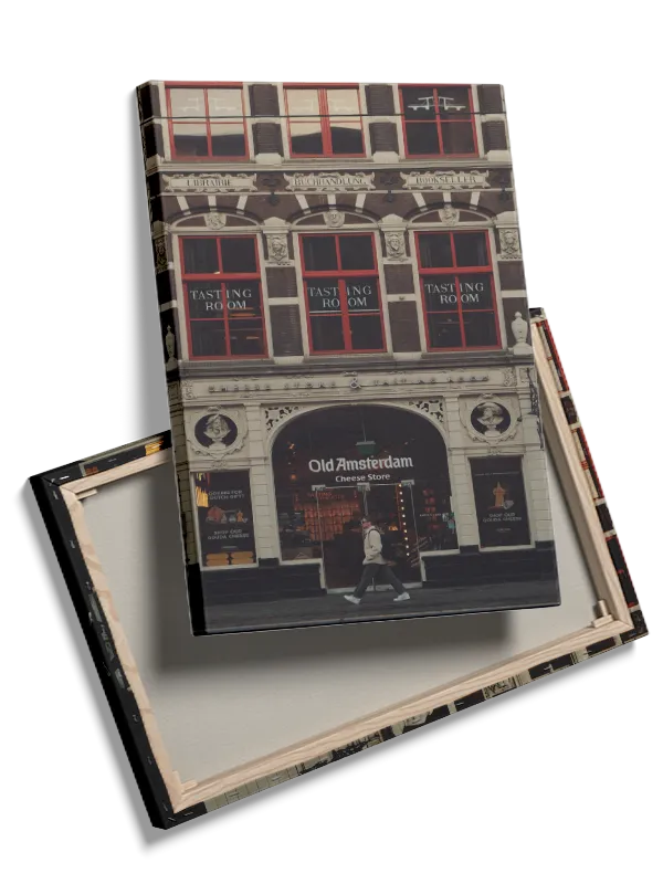 Old Amsterdam Facade med Røde Vinduer