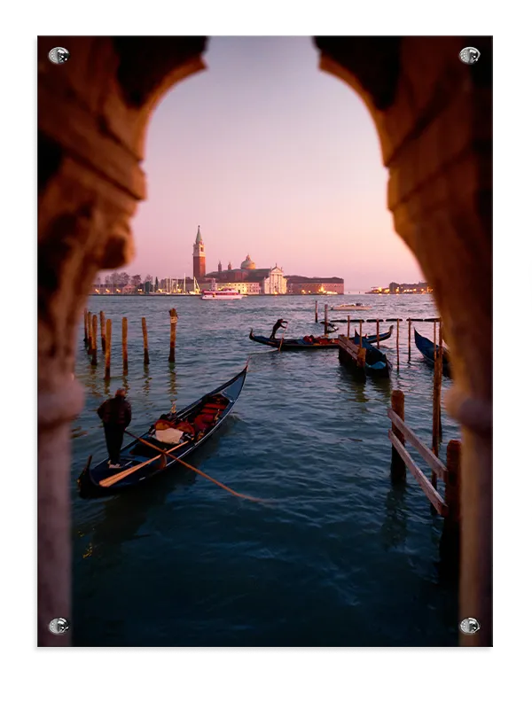 Venice Gondolas At Sunset