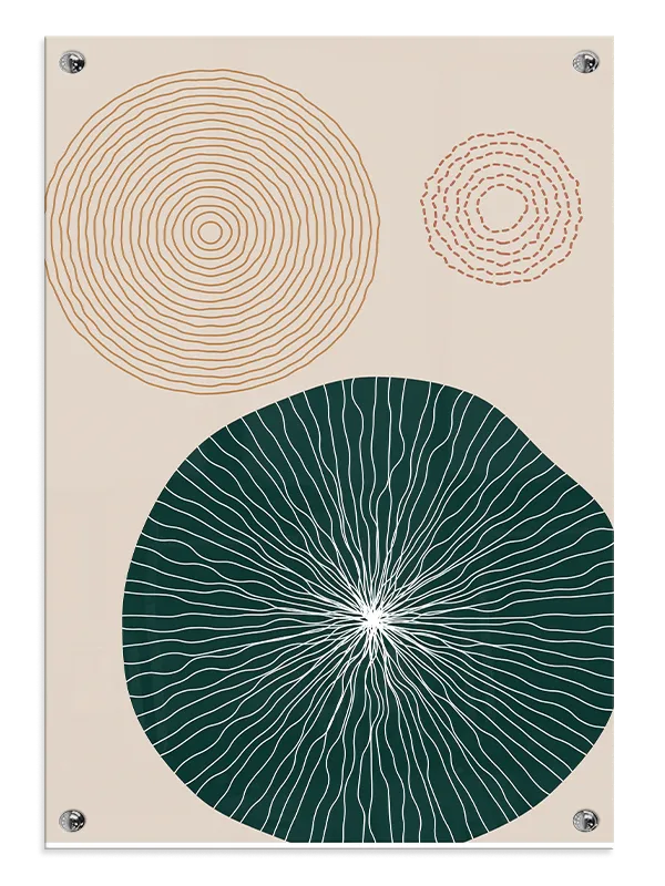 Organic Contour Rings Plakat