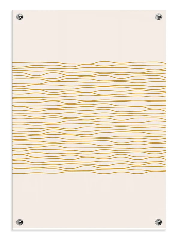 Golden Wave Contours Plakat