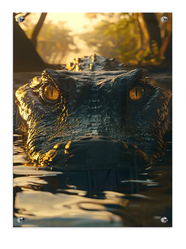 Crocodile At Dusk Plakat