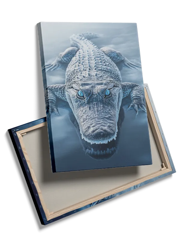 Kat Blue Eyed Alligator Plakat