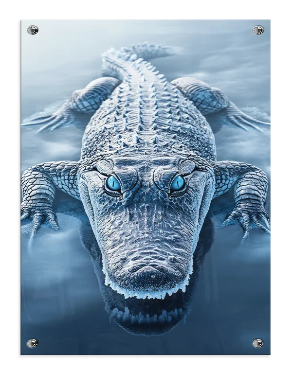 Kat Blue Eyed Alligator Plakat