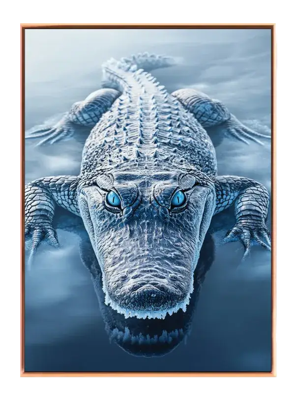 Kat Blue Eyed Alligator Plakat
