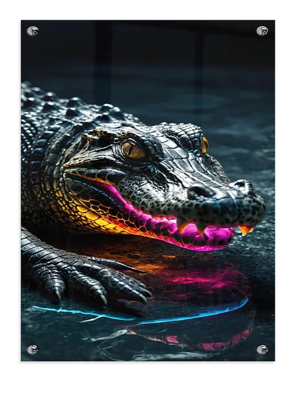 Crocodile Neon Light Plakat