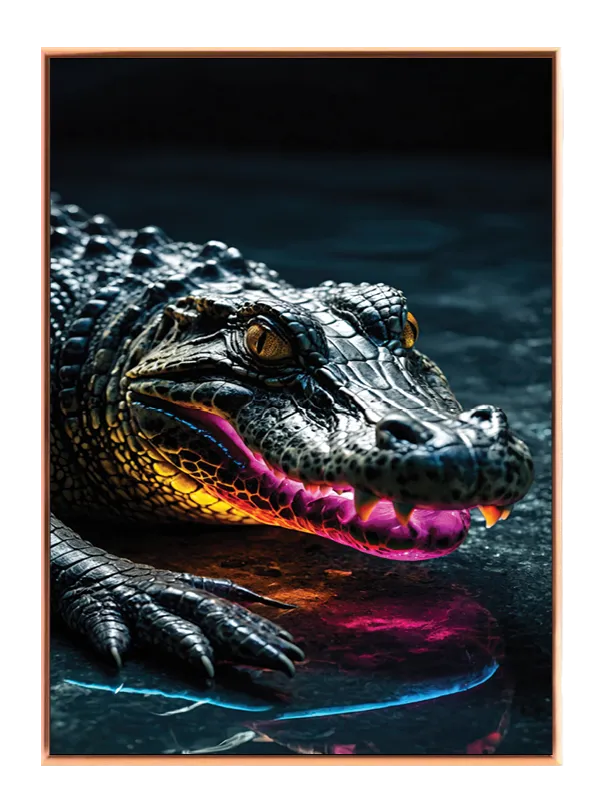 Crocodile Neon Light Plakat