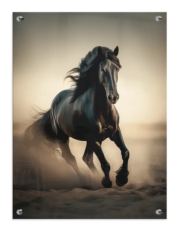 Black Horse Running Plakat
