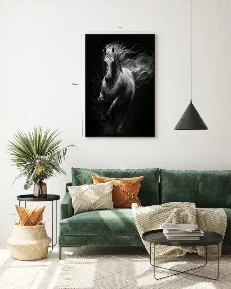 Horse With Flowing Mane Plakat