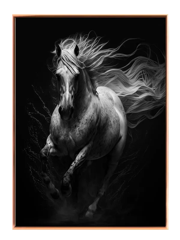 Horse With Flowing Mane Plakat