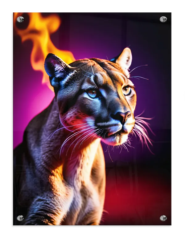 Ko Cougar Portrait Plakat