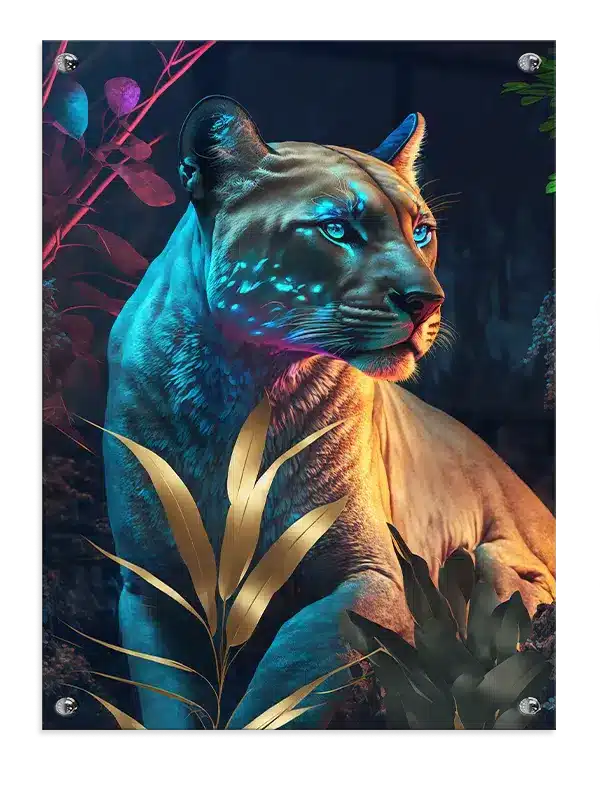 Kat Cougar In Twilight Plakat