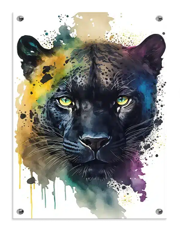Black Panther Watercolor Plakat