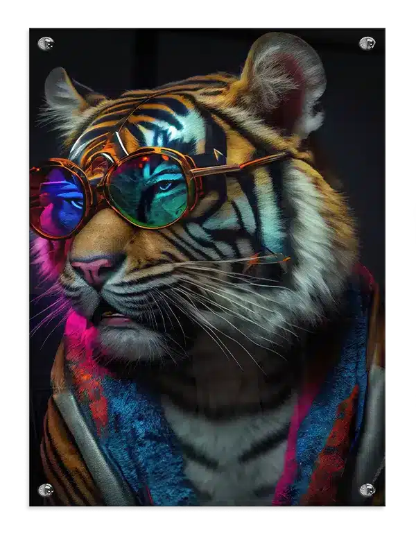 Tiger With Glasses Plakat