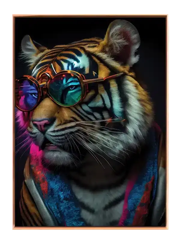 Tiger With Glasses Plakat