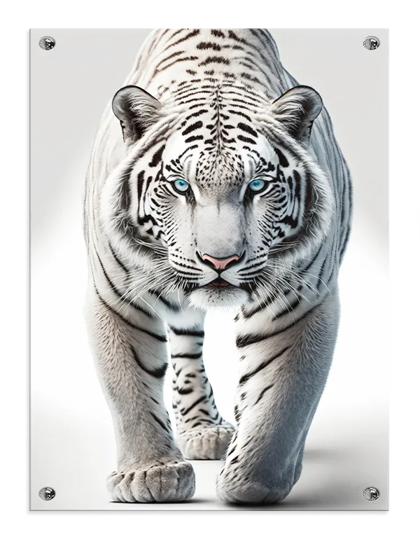 White Tiger Close Up Plakat
