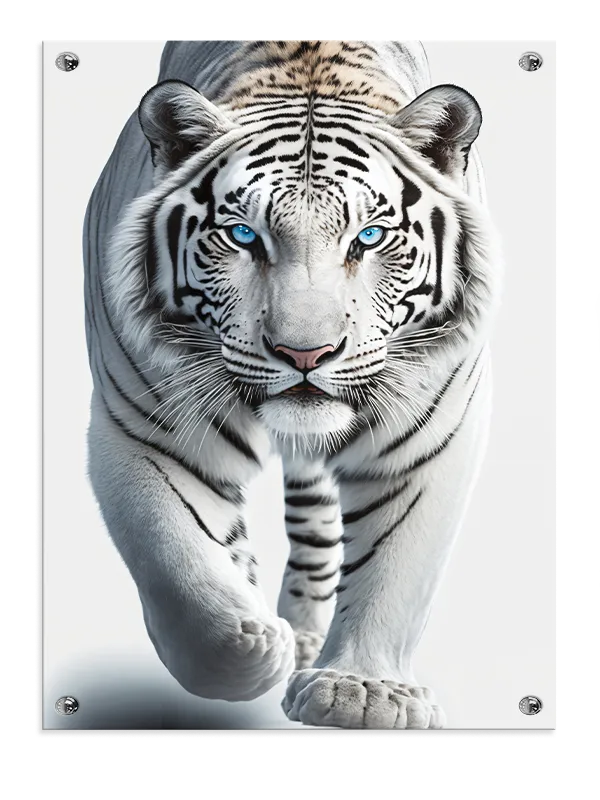 White Tiger Closeup Plakat