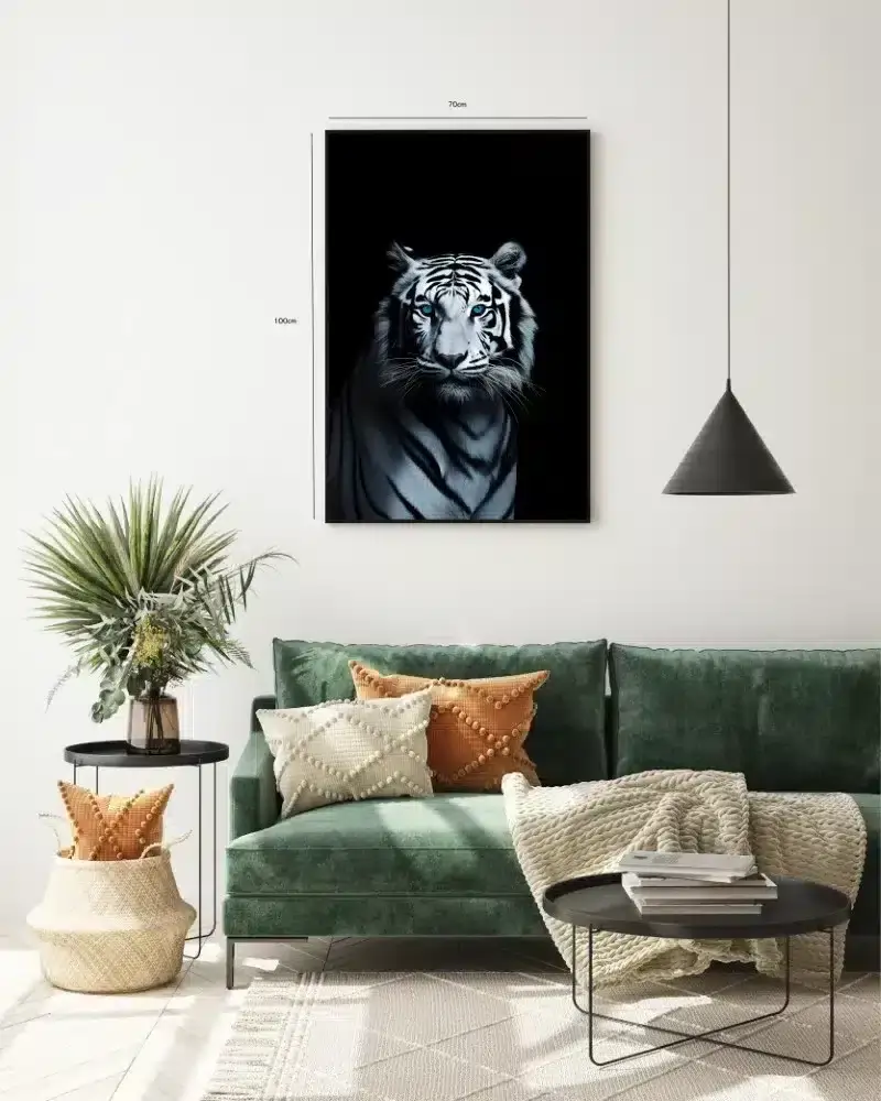 White Tiger Blue Eyes Plakat