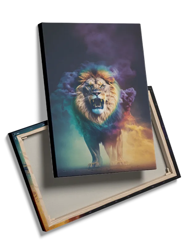 Lion Color Smoke Plakat