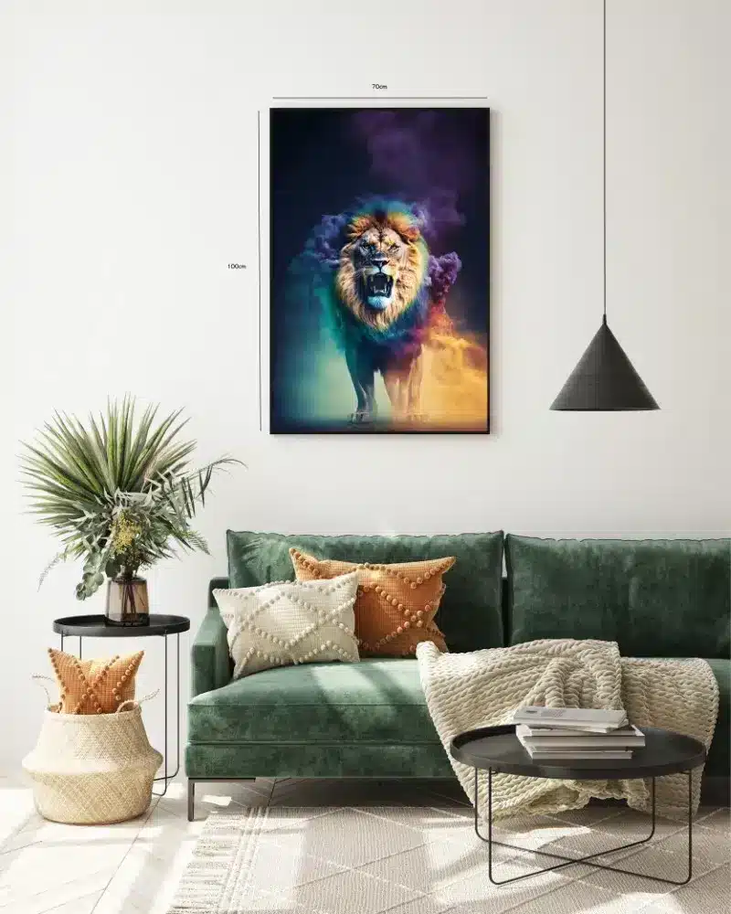 Lion Color Smoke Plakat