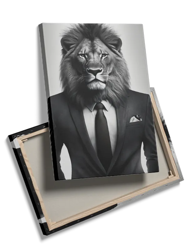 Lion In Suit Plakat