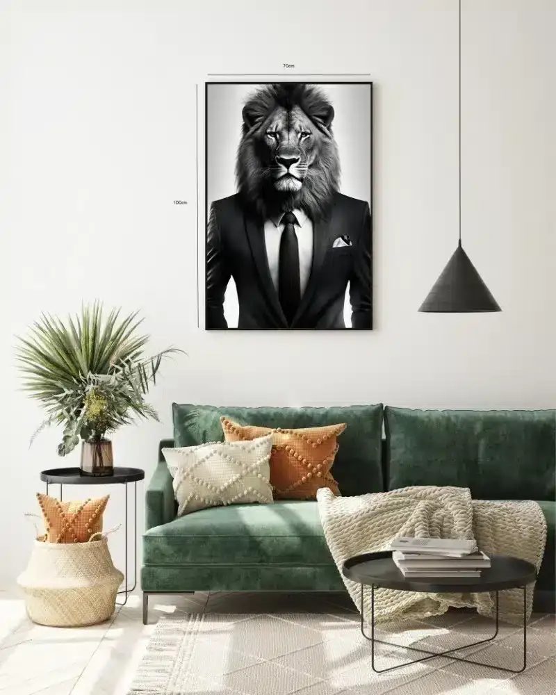 Lion In Suit Plakat