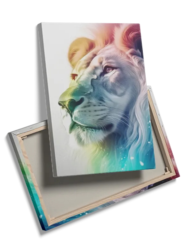 Lion Colorful Portrait Plakat