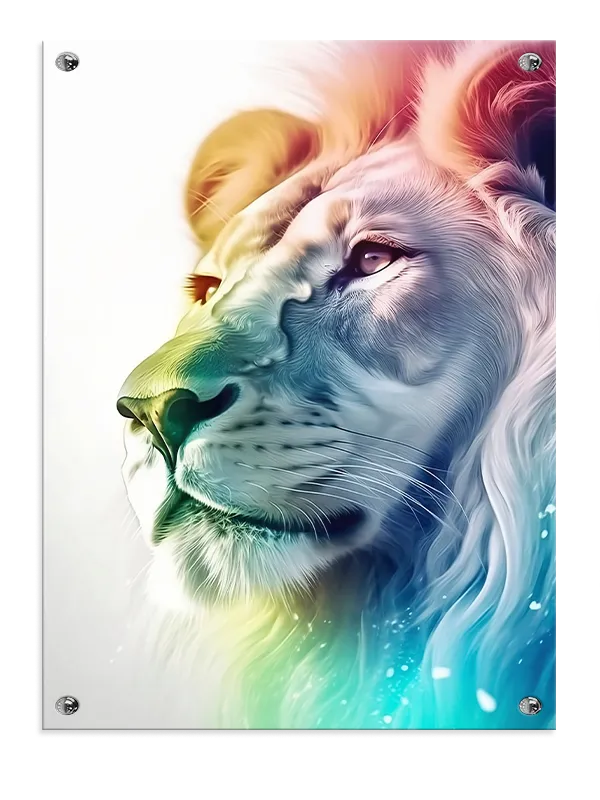 Lion Colorful Portrait Plakat