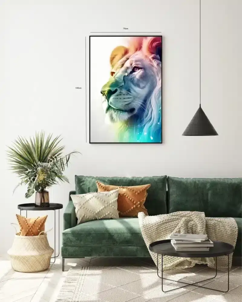 Lion Colorful Portrait Plakat
