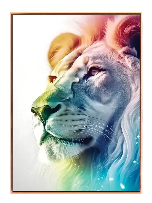Lion Colorful Portrait Plakat