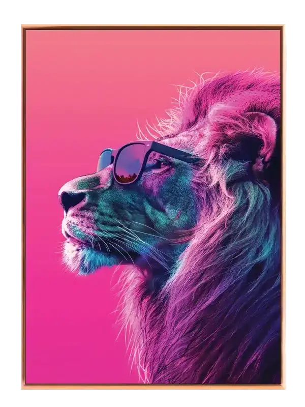 Lion With Sunglasses Plakat