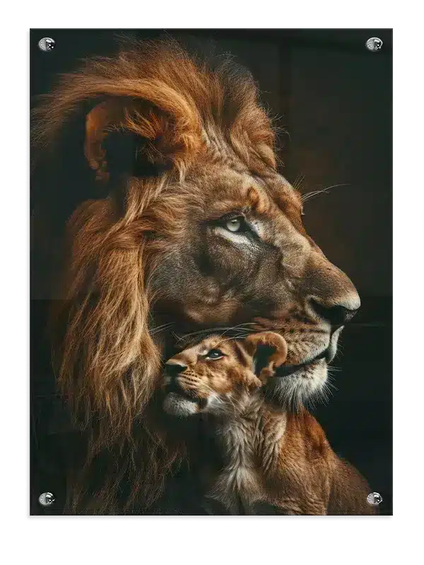 Lion And Cub Plakat