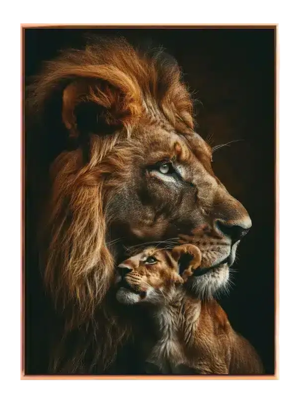 Lion And Cub Plakat