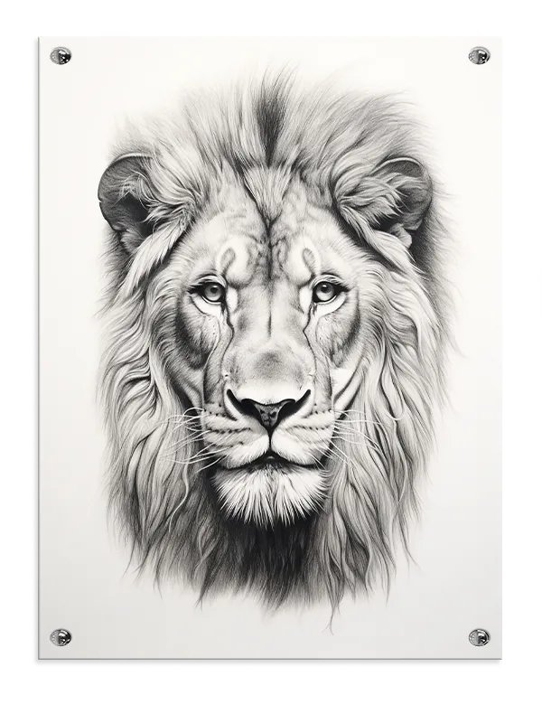 Lion Head Closeup Plakat