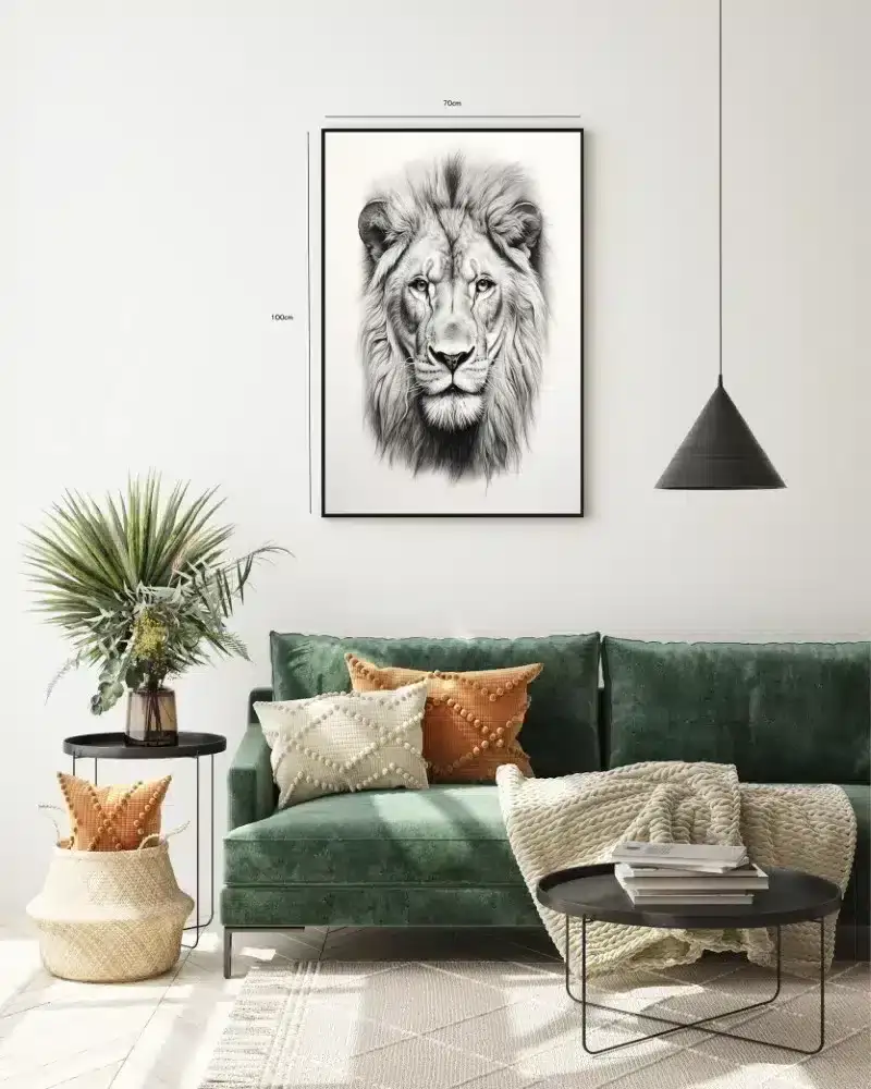 Lion Head Closeup Plakat