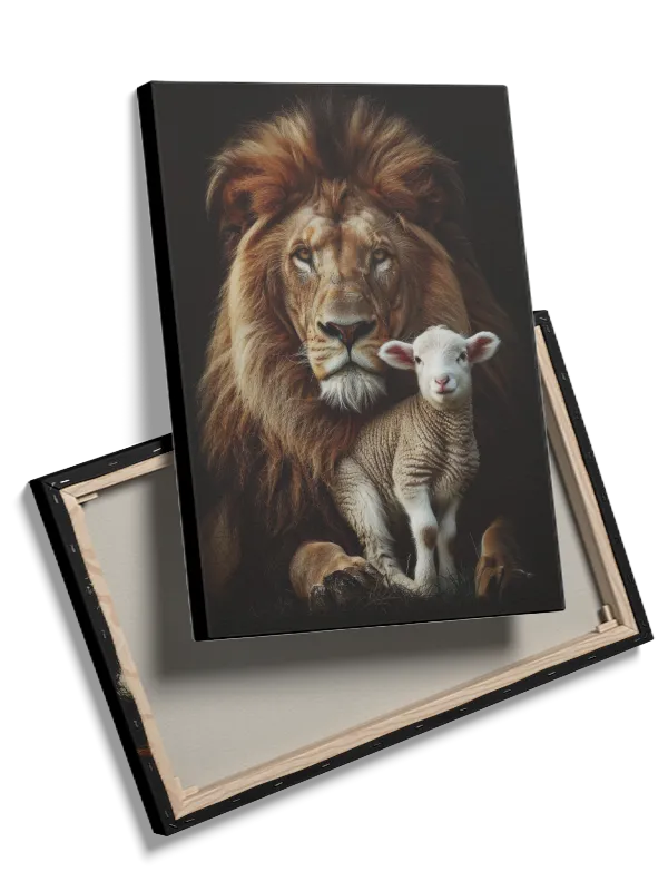 Lion With Lamb Plakat
