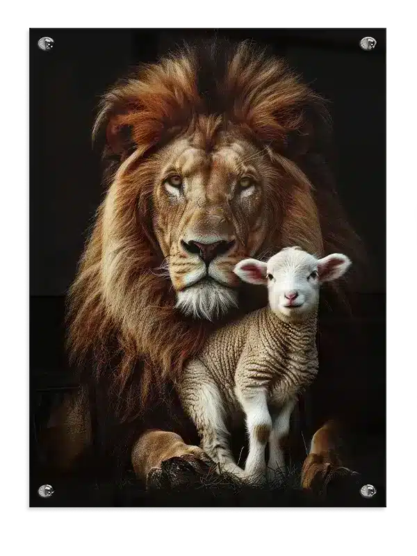 Lion With Lamb Plakat